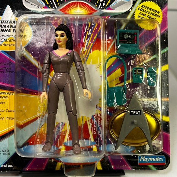 Star Trek TNG Deanna Troi Action Figure Playmates 1993 Sealed Collectible - Picture 2 of 3